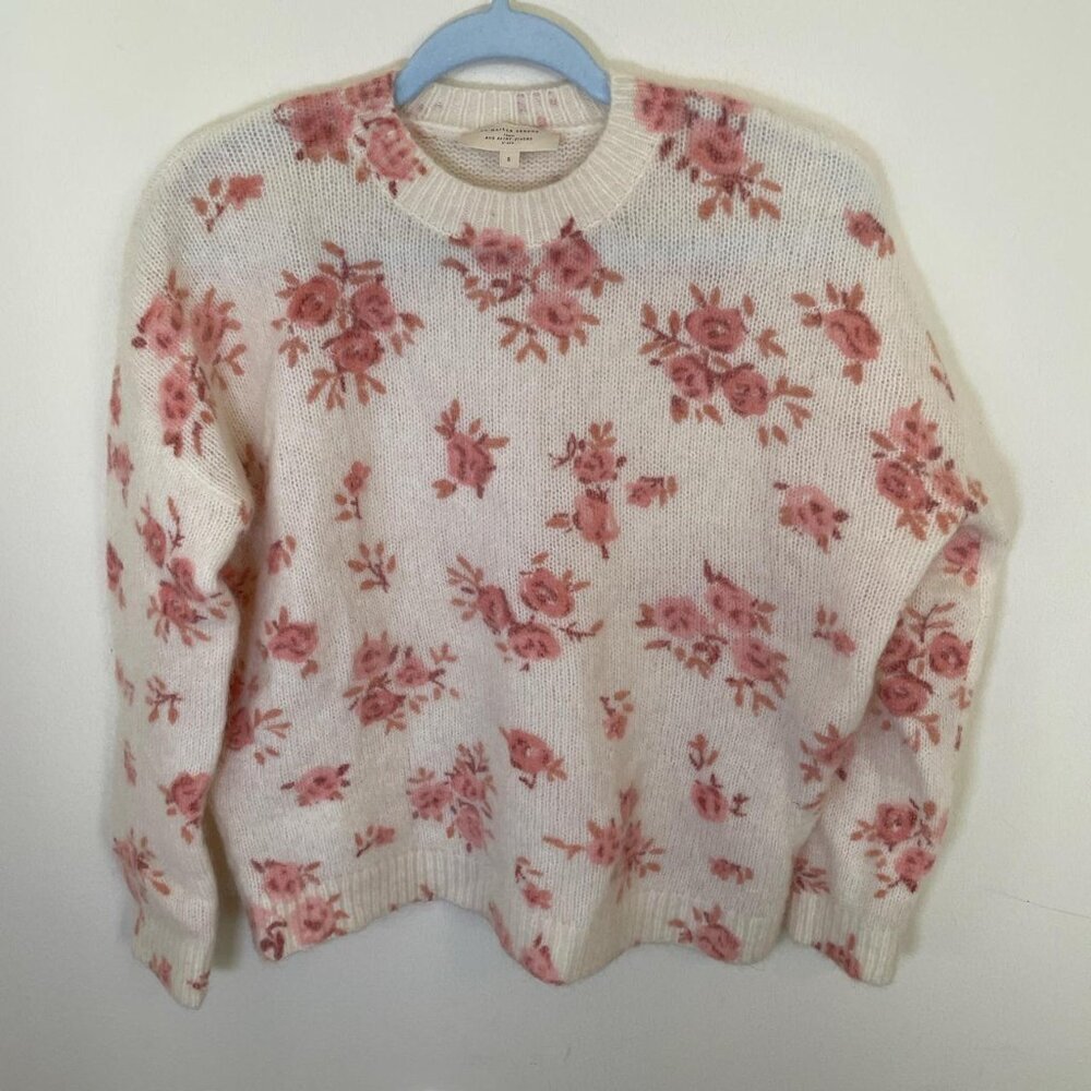 Sézane Eloisa Sweater in Floral Cream